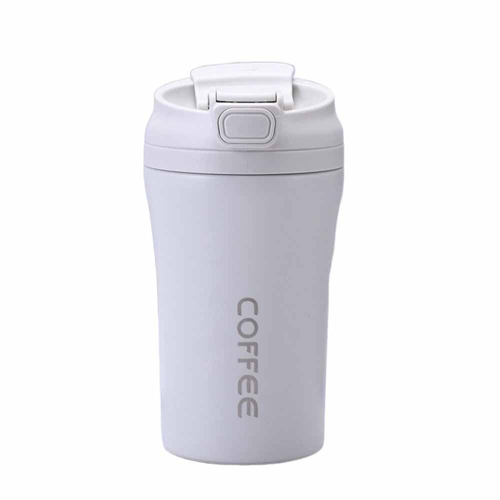 420ml Capacity Coffee Cup Flip Lid Water Bottle Creative Insulated Thermo Cup  Women Men