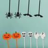 10 шт., моющиеся милые декоративные легкие палочки для торта на Хэллоуин, принадлежности для вечеринок