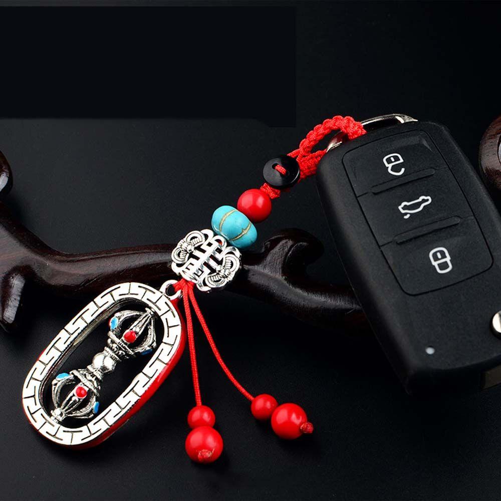 Брелок с тибетской мантрой из шести символов, подвески в виде молитвенного барабана, автомобильный брелок, подвески в виде ваджры, буддийский брелок