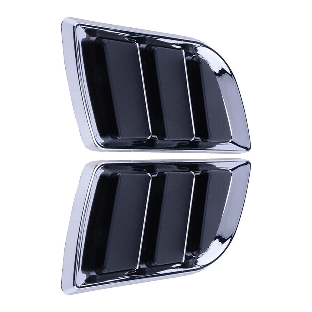2Pcs/Set Car Side Air Flow Vent Hole Cover Fender Bonnet Vent Grille Duct Decor Car Styling Shark Gill Decoration Sticker