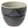 Shigaraki Ware Hechimon Teacup, Black Glaze, MR-3-3516