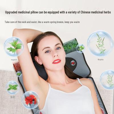 Массажная подушка с подогревом всего тела и воздушной подушкой для плеч, шеи и талии