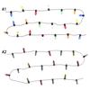 0 .5m 1 /12 Dollhouse Miniature A String Of Multi -Coloured Plastic Christmas Lights