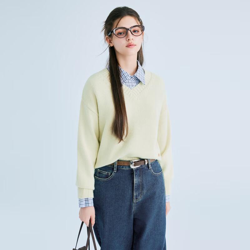 Ledin Basic V-Neck Knit Pullover Sweater