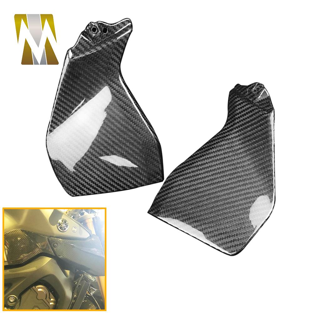 For Yamaha MT09 FZ09 2013- MT 09 Fuel Tank Cover Motorcycle Accessories Carbon Fiber Fairing Gas Tank Side Protection