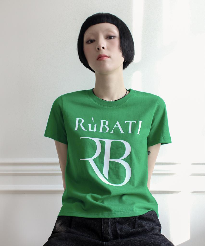 Футболка с логотипом RUBATI R.B (зеленый)