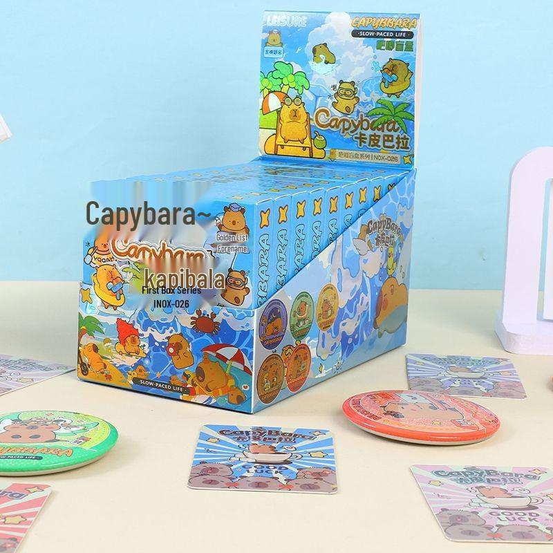 Anime LABUBU Fanmade 75MM Blind Box Button Badge - Double Flash Tinplate Laser Design