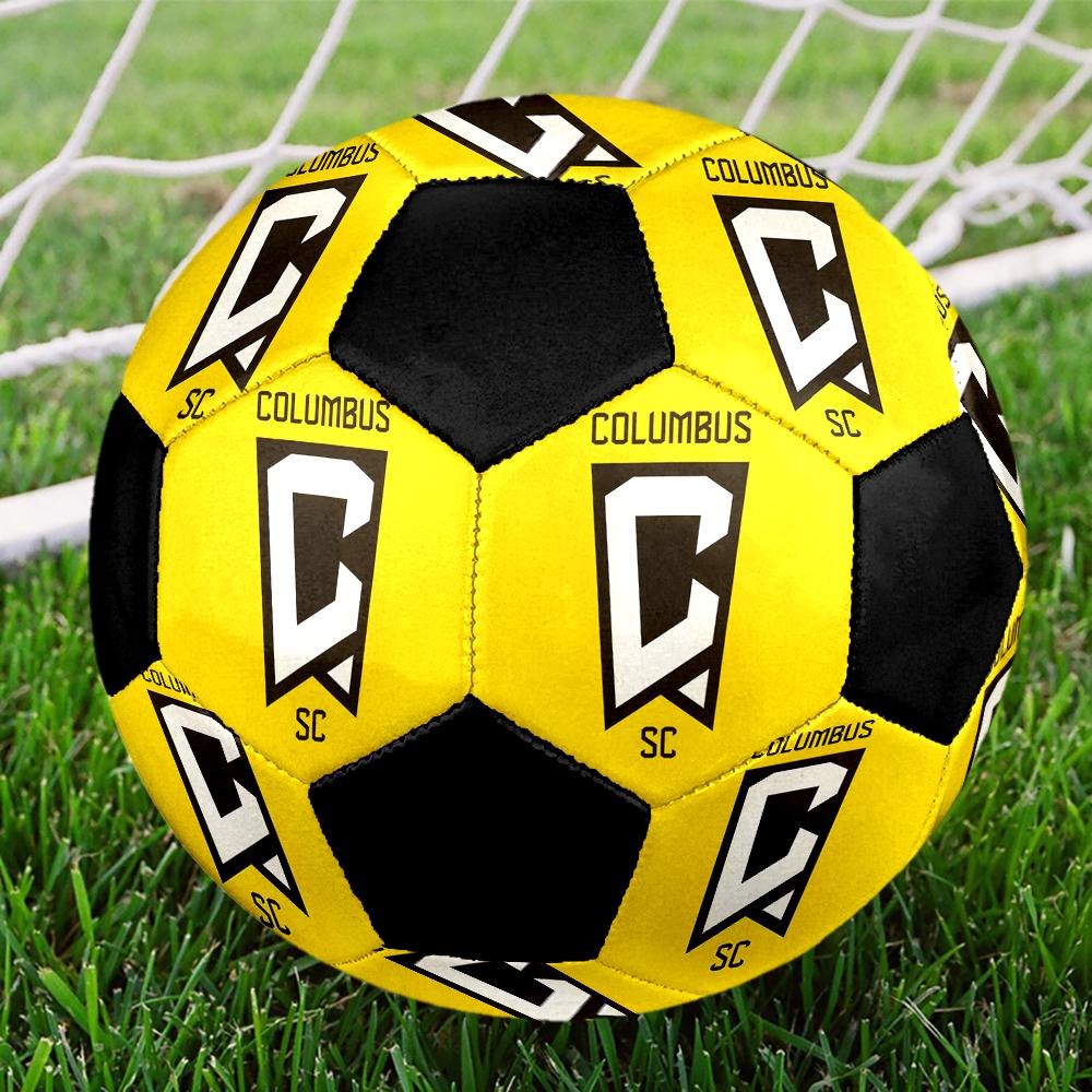 SIZE 5 Columbus Crew Soccer Ball Colorful All Ages Machine Stitched PVC Competition Ready Durable High-Bounce