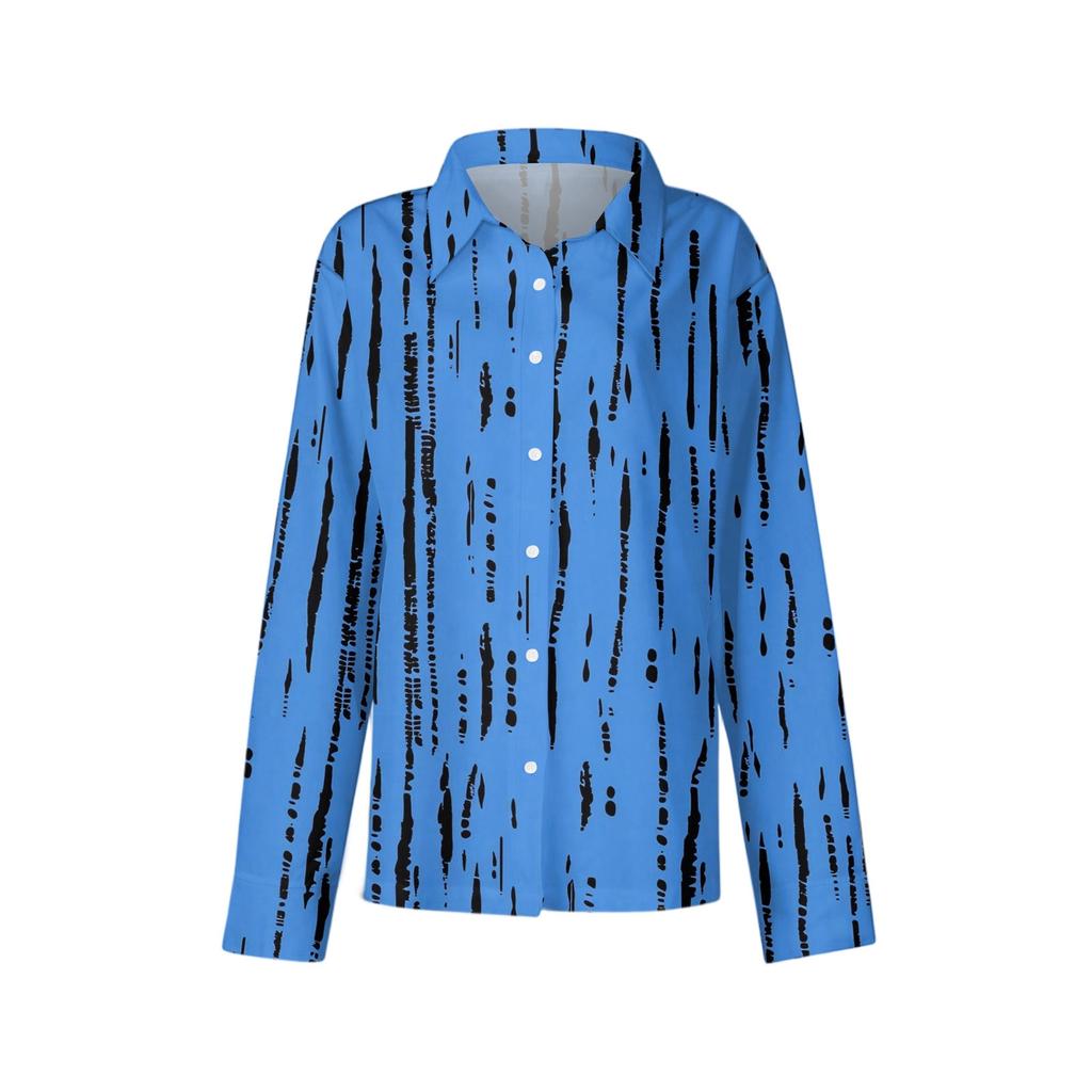 Женская рубашка с пуговицами с цветочным принтом, повседневная рубашка с длинными рукавами, блузки, повседневные базовые топы больших размеров