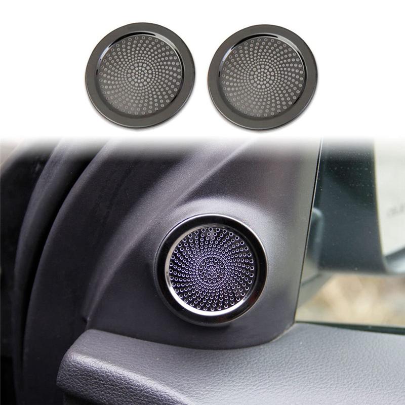 Inner Front Door Small Speaker Cover Trim For Dodge Durango 2014-2025 Interior Spare Parts Accessories (Black Glossy)-A99D