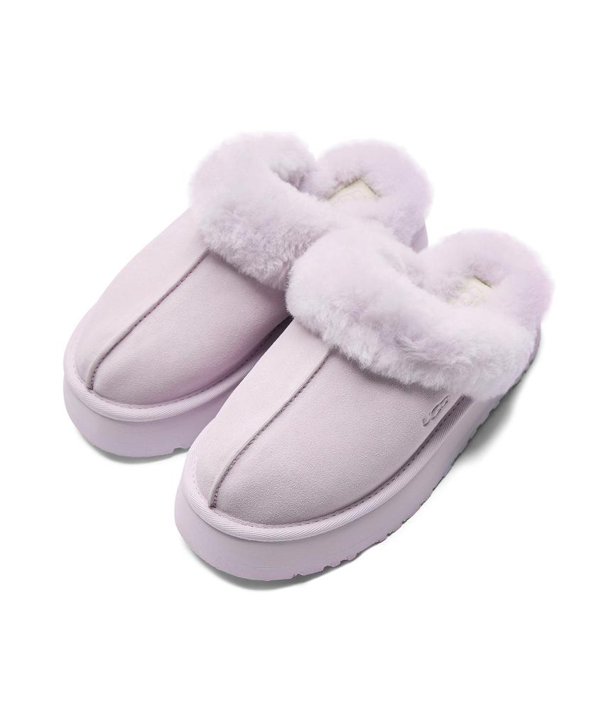 Ugg [Women] Fur Collar Platform Sandals (Disquette) - Lavender Fog / 1122550Lrfg