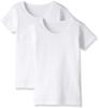 Gunze Warm Thick Short Round Size 110 To Japanese Size Boys' Undershirts, 100% Cotton, Sleeve, Neck, 2-Pack, White, (Equivalent 110)