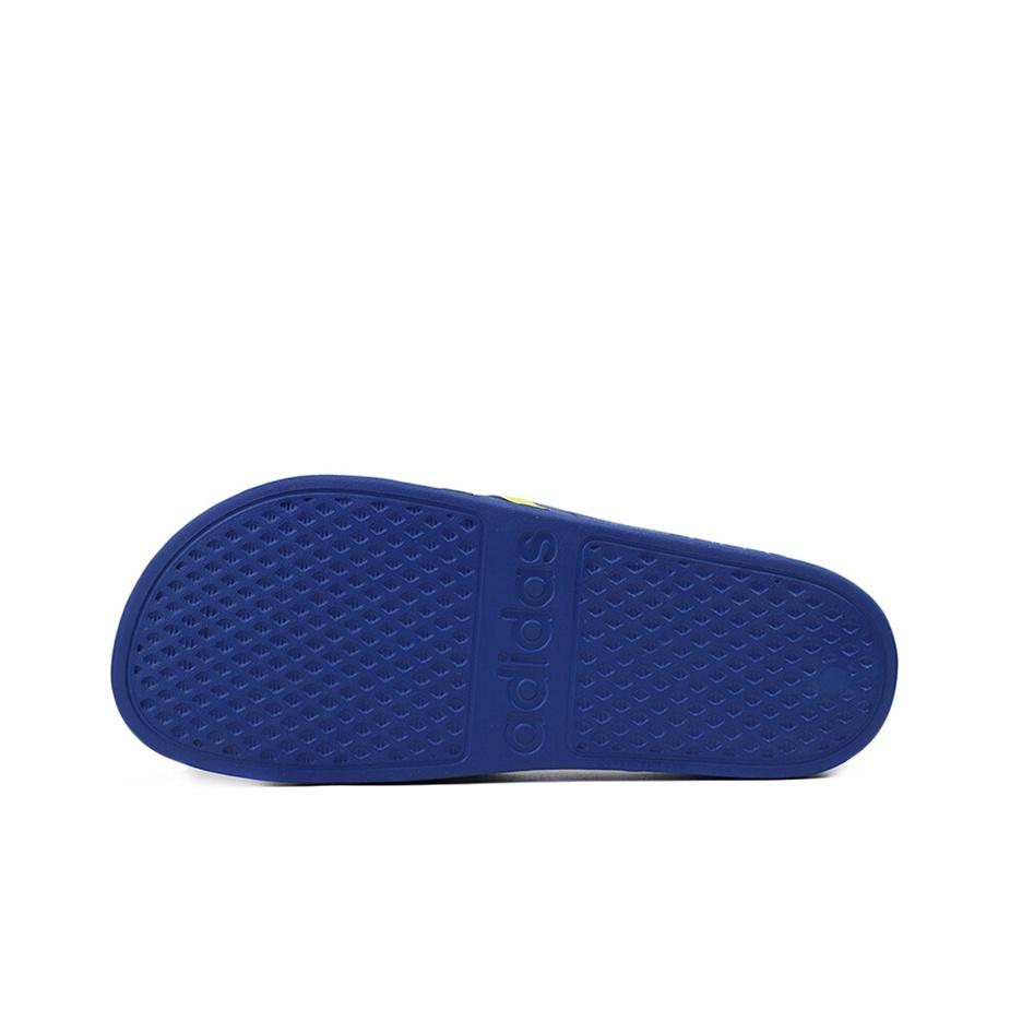 adidas Adilette Удобная резиновая подошва Бесшумные шлепанцы Унисекс сандалии Синий Желтый EG1759