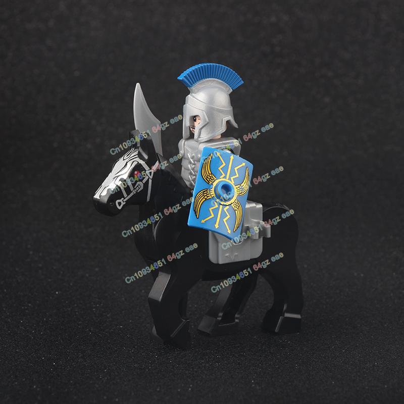 Фигурки Средневековья Рыцари Боевой конь Тяжелая кавалерия Воины Боевой конь Строительные блоки Кирпичики Игрушки Для детей подарок