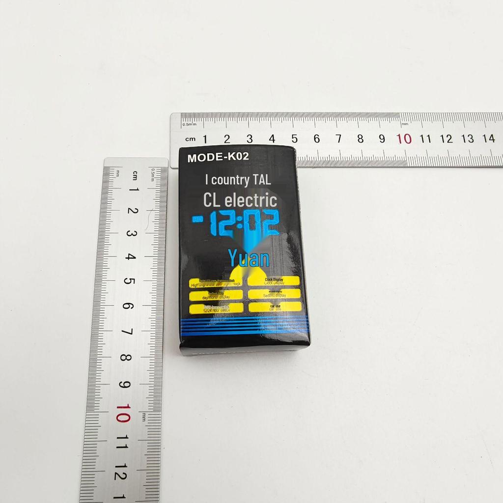 Автомобильный светящийся часы и термометр с креплением на воздуховод