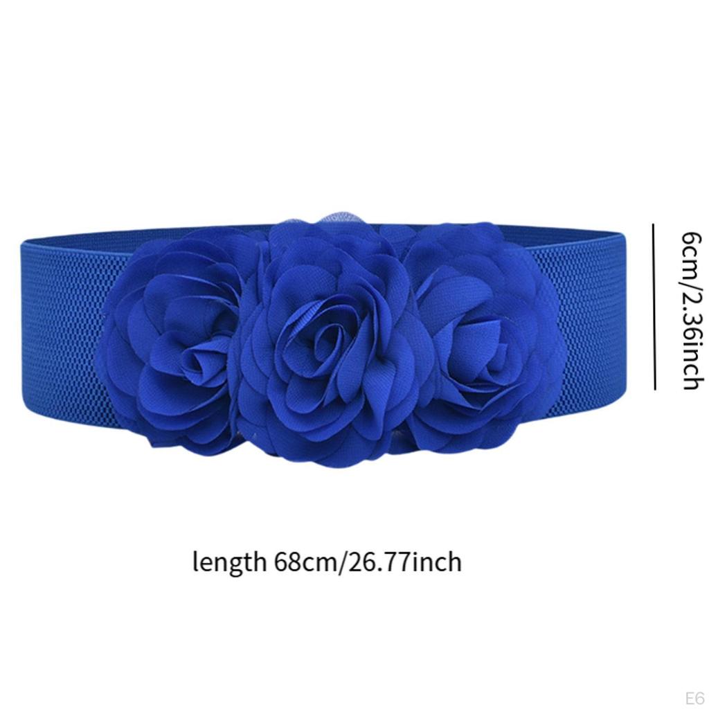 Эластичный пояс для женщин с цветочным узором