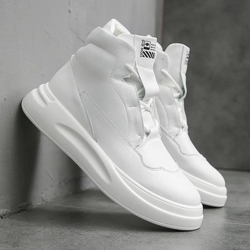 Высокие туфли Мужская модная повседневная обувь Мужская обувь на толстой подошве Осень и зима Новинка 2024