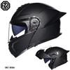 Мотоциклетный шлем Мужской и женский шлем-маска Двойное зеркало Зимний хвост полузакрытый Четыре сезона Синий