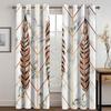 2pcs Geometric Abstract 3D Art Painting Curtain With Rod Pocket Mount Digital Printed Curtains Polyester Material Living Room