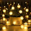 100LED шар для волос на солнечных батареях, гирлянды, уличные водонепроницаемые рождественские украшения, гирлянды, цветные гирлянды для свадебной вечеринки, праздника