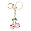 Rhinestone Cherry Bag Pendant Charms Car Keyring Cute Cherry Keychain  Gift