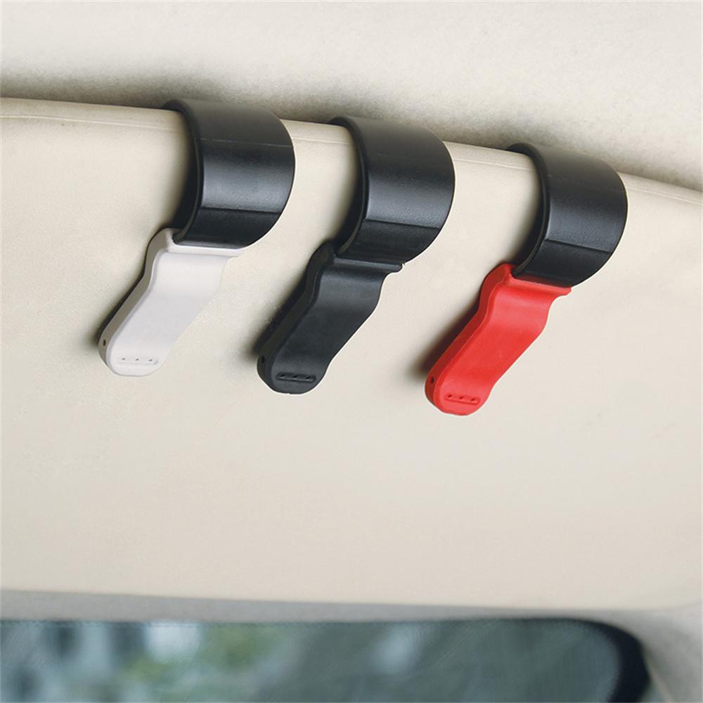 2PCS Car Fixing Clip Multifunctional Universal Tpr Material Mini Car Accessories Sun Visor Card Bill Storage Clip Practical