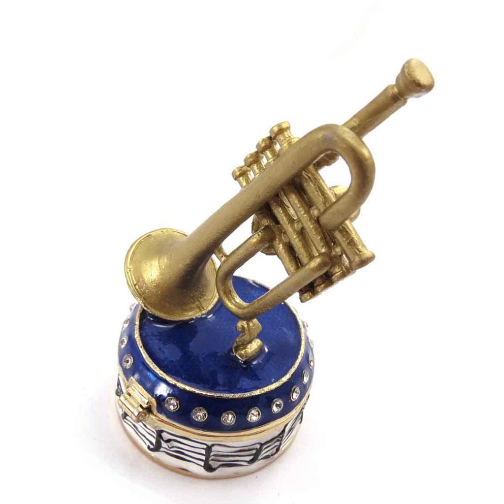 Les Trésors De Lily [J7385] - Золотисто-синяя шкатулка для драгоценностей «Труба».