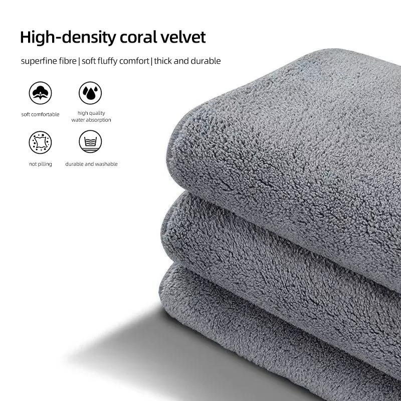 1Pcs Car Wash Towel Suede Coral Velvet Cleaning Rag For Peugeot 5008 508 408 4008 308 3008 208 2008 Landtrek Rifter e-Expert
