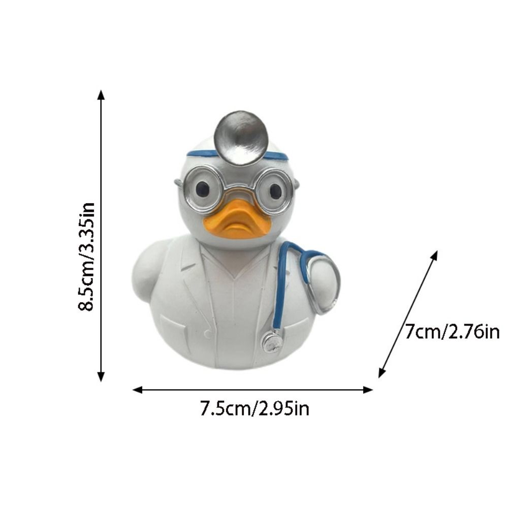 Cartoon Duck Statue Ornament Cute Miniatures Figurine Desktop Decoration Animal Sculpture Home