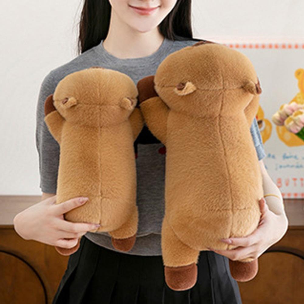 Мягкая плюшевая игрушка капибара, пушистая плюшевая кукла капибара, забавная плюшевая кукла капибара, украшение для комнаты