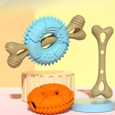 Игрушки для питомцев, жевательные игрушки в форме косточки для прорезывания зубов, игрушки из древесно-пластикового композита, наборы игрушек для собак