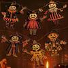 1/6Pcs Halloween Pumpkin Man Bunting Spooky Rustic Wooden Pumpkin Man Hanging Garland