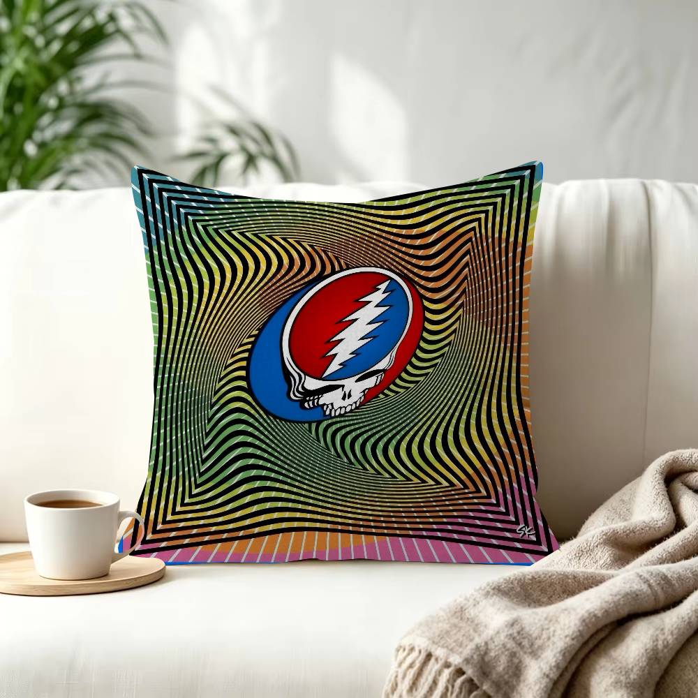Album GGrateful DDead band Cushion Cover Pillowcase Upholstery Sofa Throw Pillow Home Decor Pillowcas