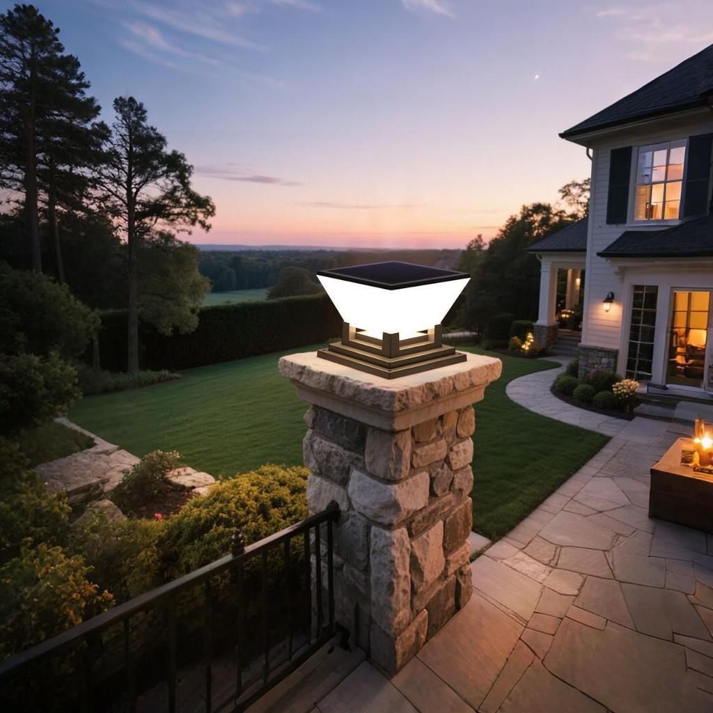 Солнечный уличный садовый столбик - Идеально подходит для двора, виллы, семейных посиделок и кемпинга