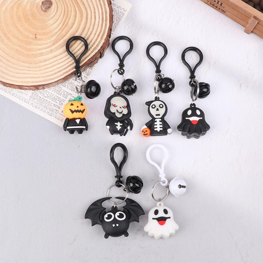 Skeleton Halloween Ghost Cartoon Keychain Halloween Skeleton Ghost Keychain Phone Bag Hanging