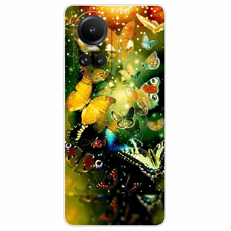 Чехол для Oppo Reno 10 5G CPH2531 Силиконовый Расписной Кот Животные ТПУ Мягкий Мраморный Coque для Oppo Reno10 Pro 5G CPH2525 Чехол для Телефона