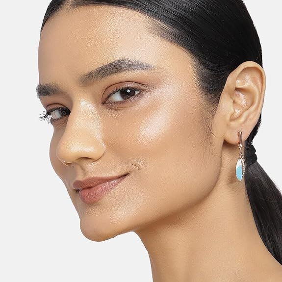 Стильные женские подвесные серьги с эмалью черного цвета, покрытые розовым золотом