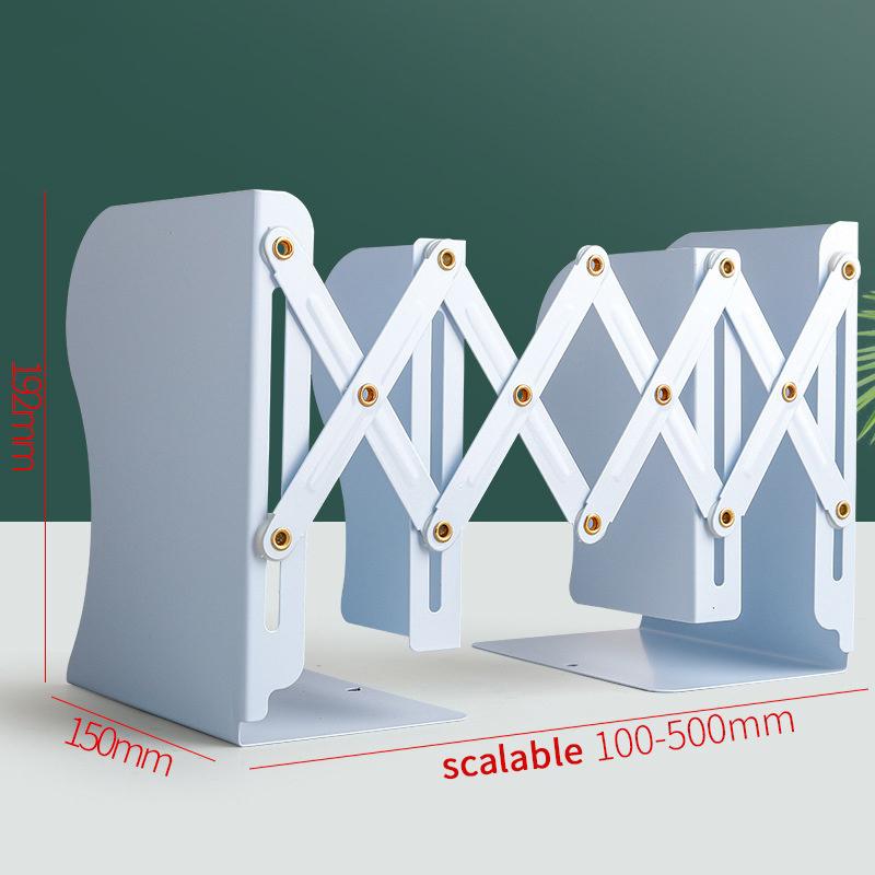 Telescopic Foldable Book Stand | Adjustable Expandable Bookend Organizer For Desks Shelves  Home Office