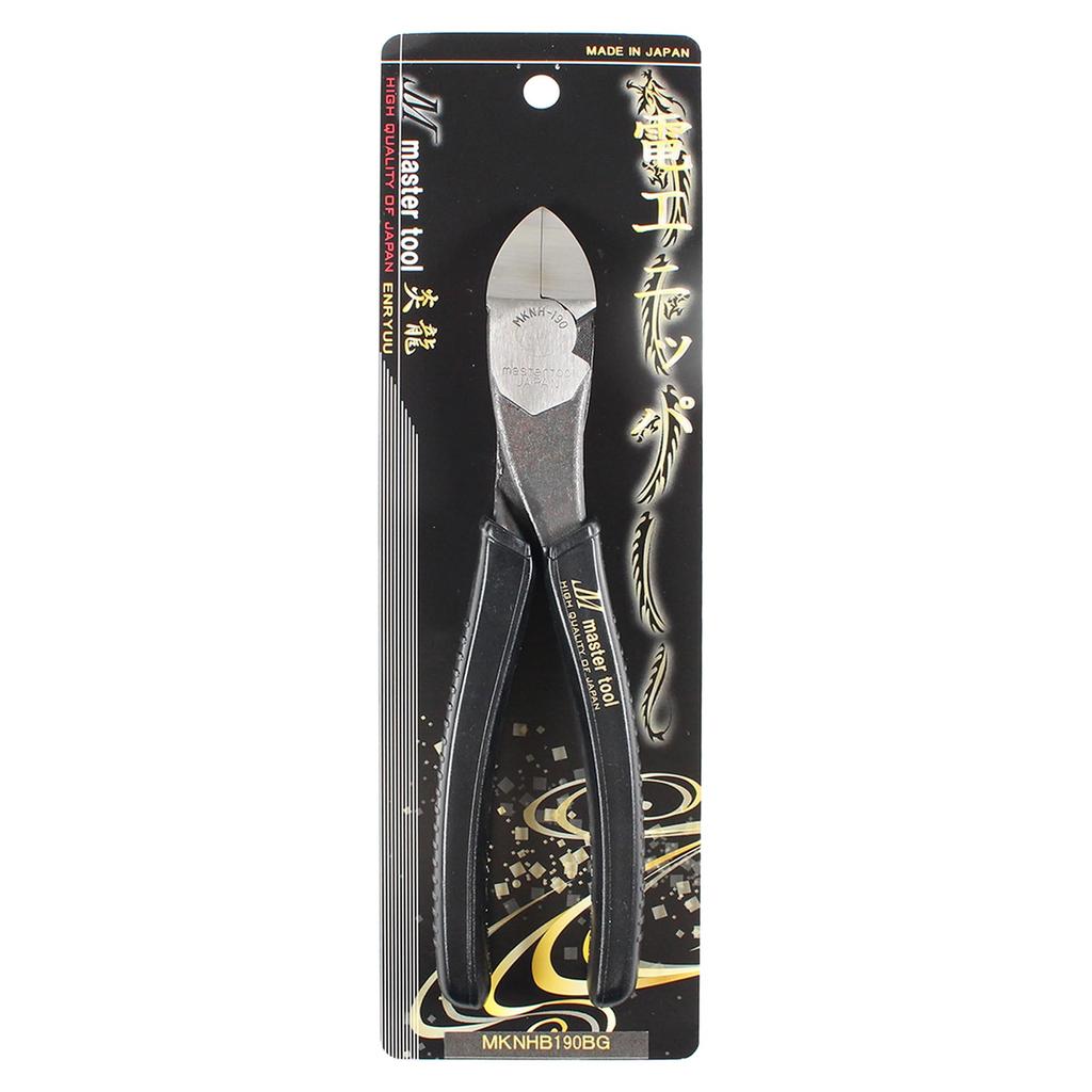 Master Tool Thin Flat Eccentric Electrical Cutting Made In HRC62 or for Cutting Wire MKNHB-190BG Nippers, Japan, Higher,
