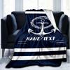 1PC Custom Name Nautical Anchor outdooor Flannel blankets Throw Blanket All-Season Throw Gift Bedspread for Couch, Bed, Camping Holiday Birthda