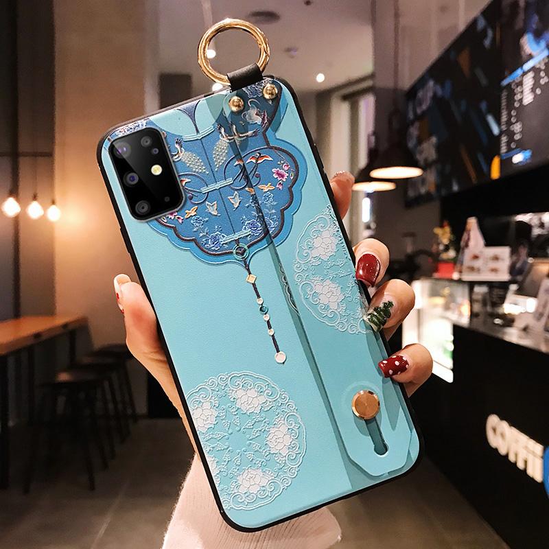 Case For Samsung Galaxy S8 S9 S10 S20 FE Plus A51 A10 A20 21s 30s A40 A50 A70 A71 Note 20 Plus Phone Holder Wrist Strap Case