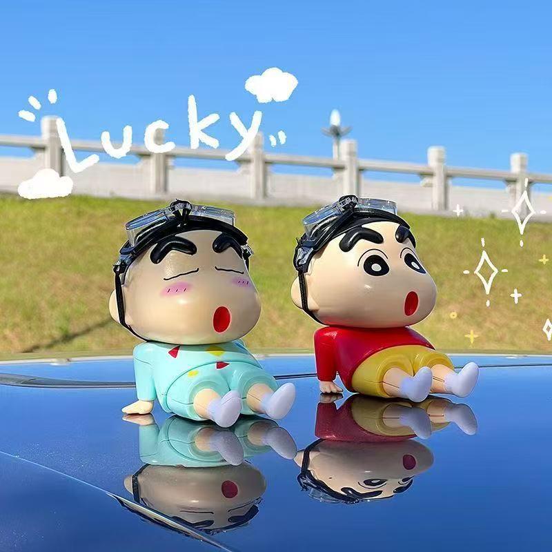Crayon Shin-chan Car Ornament - Cute Cartoon Figurine for Car Interior and Trunk Decor