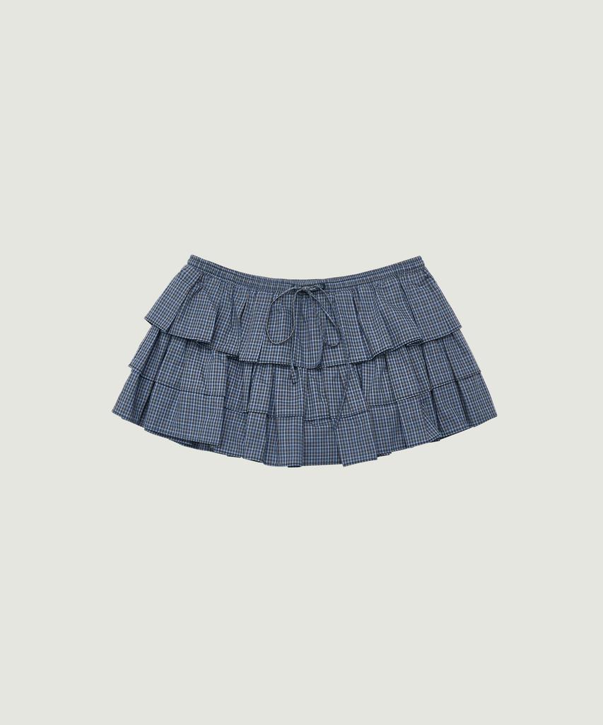 Grove Blaine Check Skirt (Navy)