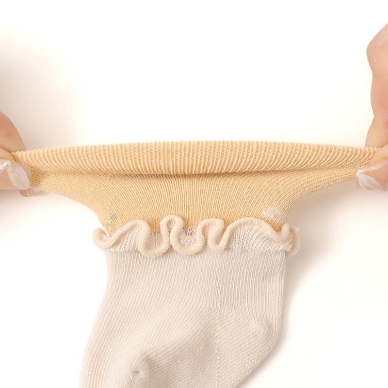 Newborn Infants Frilly Socks Soft Girls Cotton Sock For Kids Flower Pattern Children's Sock High Quality Baby Socken