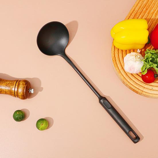 Wok Spatula And Ladle Set Extended Handle Spatula Smooth Edges Soup Spoon Scratch-free Cooking Utensil