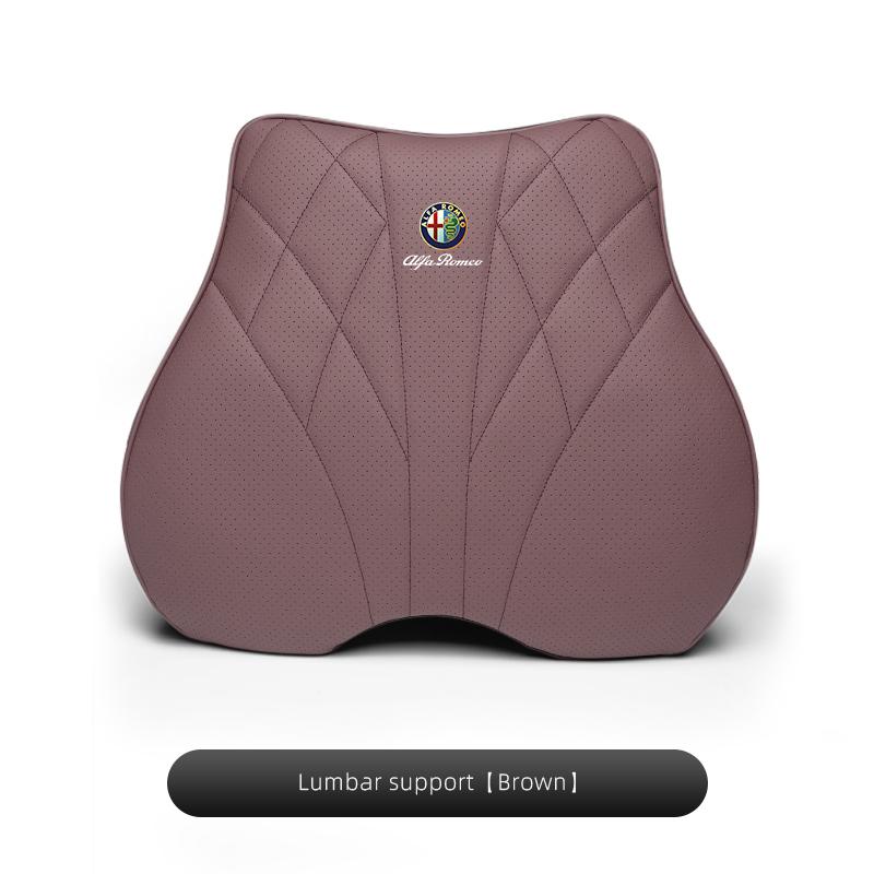 AGM1 Memory Cotton Car Seat Covers Breathable Neck Pillow Lumbar Support For Alfa Romeo Giulietta Mito 159 Giulia Stelvio 156 147