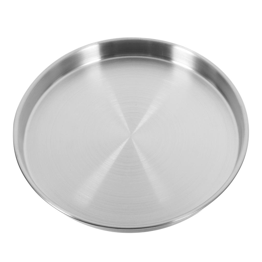 Stainless Steel Plate Food Kitchen Plates Multifunction 304 Round Serving Platter