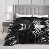 Venom cartoon Blanket  Travel Office Flannel Throw Blanket For Couch Chair Sofa Bed Soft Design Quality Bedspread Gift