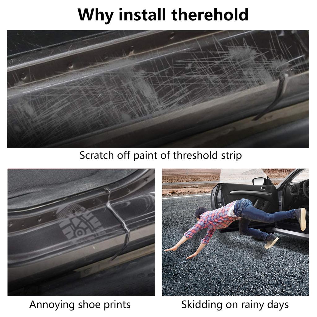 4 шт. резиновые накладки на пороги дверей для Jeep Wrangler 2018-2024 JL JLU Gladiator JT 4-дверные аксессуары детали протекторы порогов дверей