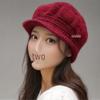 Women's Winter Pumpkin Knit Beret: Warm Fleece-Lined Hat for Middle-Aged and Elderly